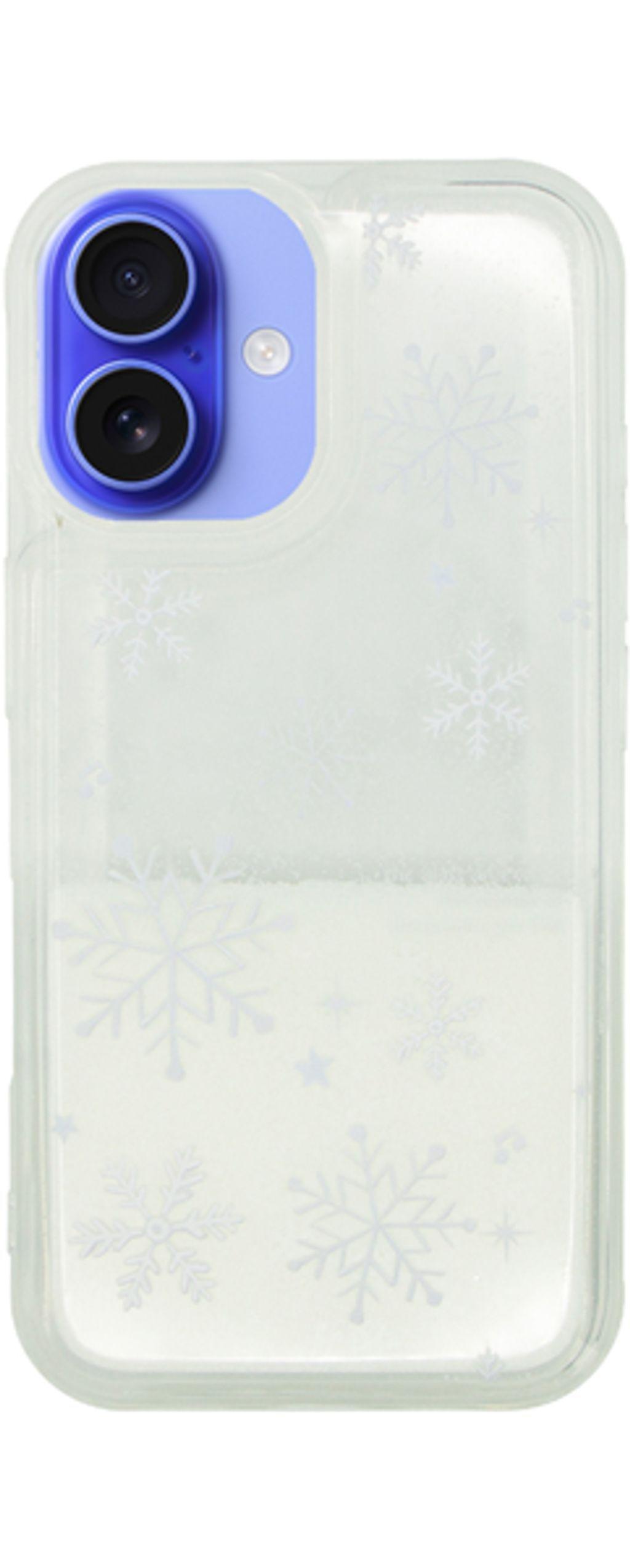 VividSiliconeCaseSnowflakeAppleiPhone16