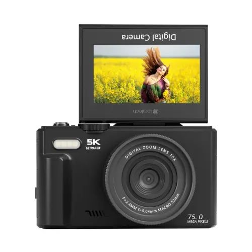 LAMTECH5KFLIPDIGITALCAMERAWIFIBLACK