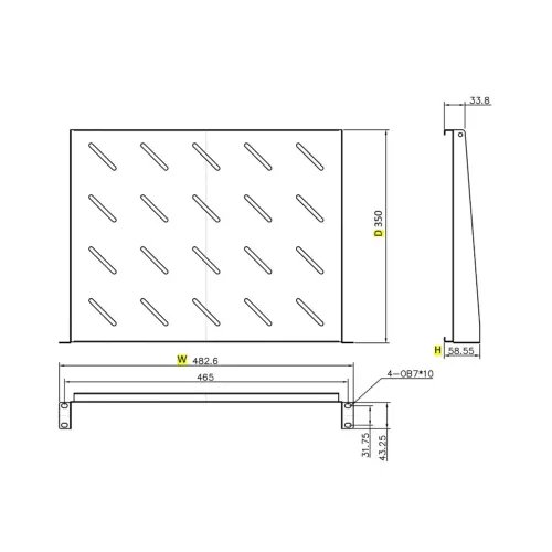 Cantilever1UPowerOnCS-1-350350mm