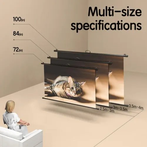 DELIBRACKETPROJECTORSCREEN84BLACK