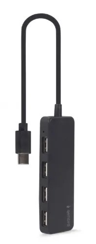 GEMBIRD 4-PORT USB HUB TYPE-C BLACK