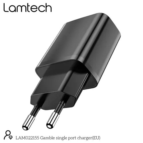 LAMTECH USB TRAVEL CHARGER 21A BLACK