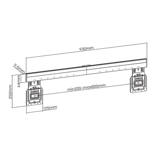 SBOX WALL MOUNT 43-100 75KG 800X600