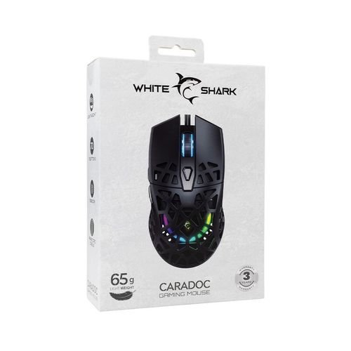 WHITESHARKRGBGAMINGMOUSEGM-5018BLACK