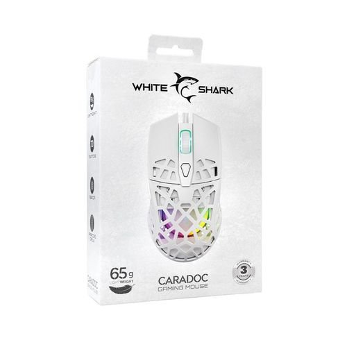 WHITESHARKRGBGAMINGMOUSEGM-5018WHITE