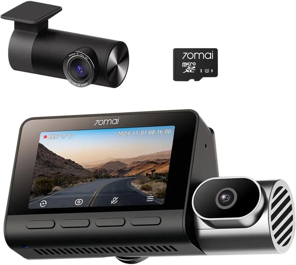 70maiDashCam4KT8004kRearCam.256GBSD3-ChannelwDual4KIMX678HDRNightVisionAI