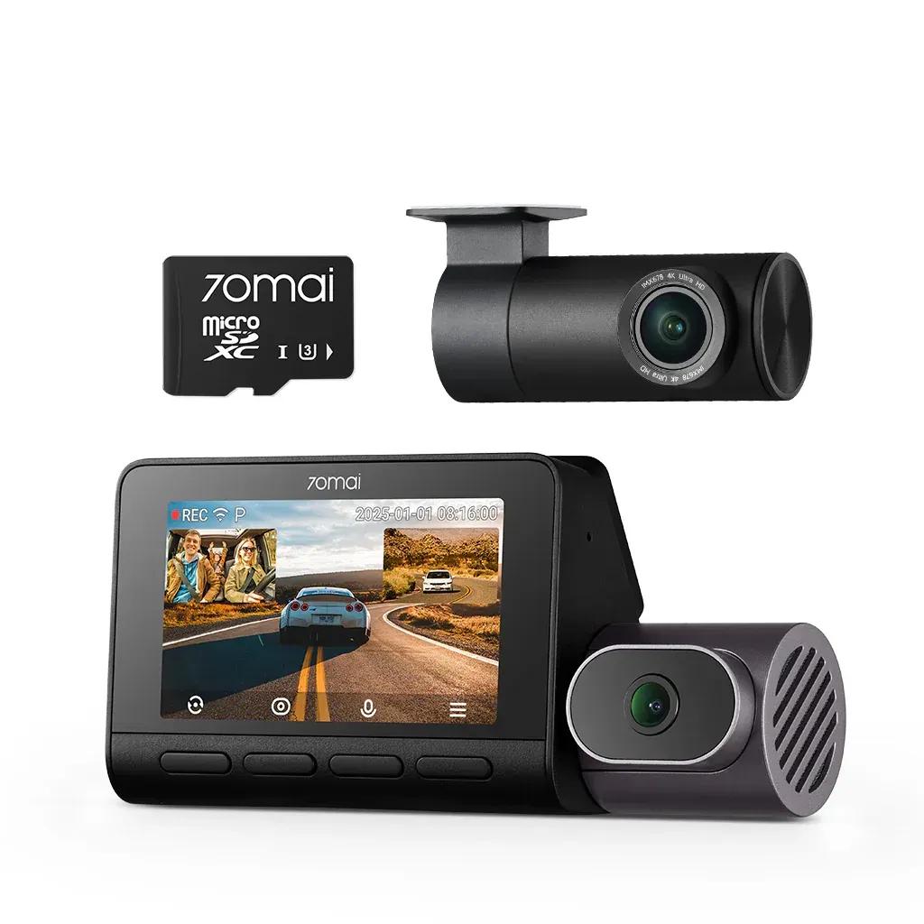 70maiDashCam4KT800RearCam.256GBSD3-ChannelwDual4KIMX678HDRNightVisionAIDet
