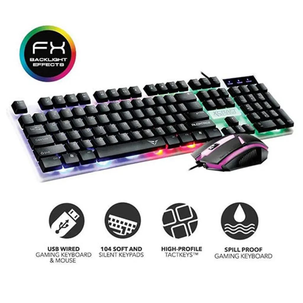 ALCATROZRGBWATERPROOFGAMINGKEYBOARDANDMOUSEX-CRAFTXC1000BLACK