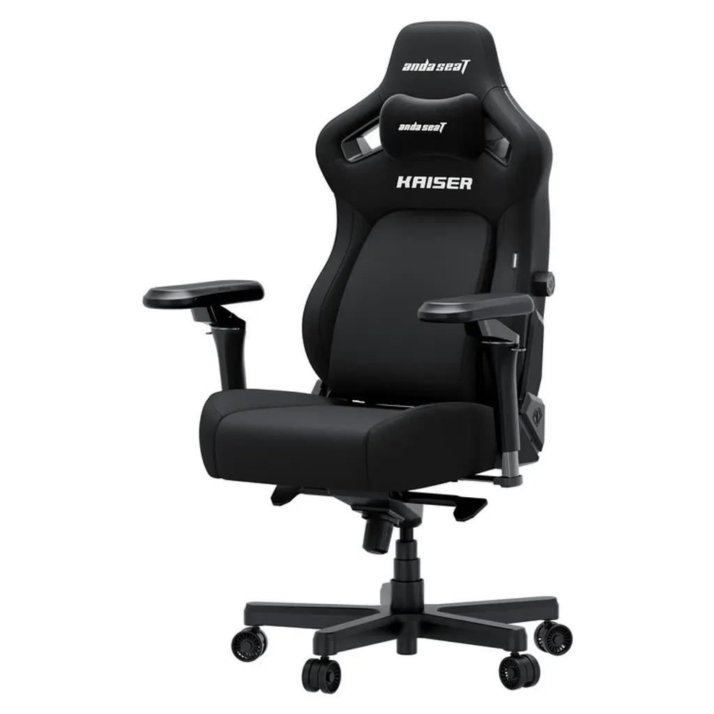 ANDASEATGamingChairKAISER-4V2XLBlackFabricwith6DArmrest