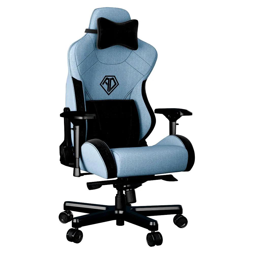 ANDA SEAT Gaming Chair T-PRO II Light Blue_ Black FABRIC with Alcantara Stripes_1.webp