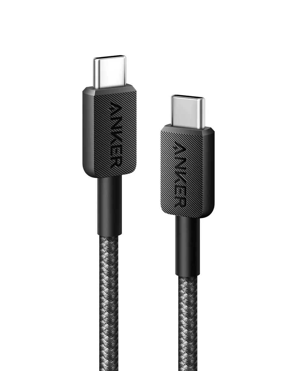 ANKER 322 USB-C to USB-C Cable 480MBps, 60W, 0.9m Black_1.webp
