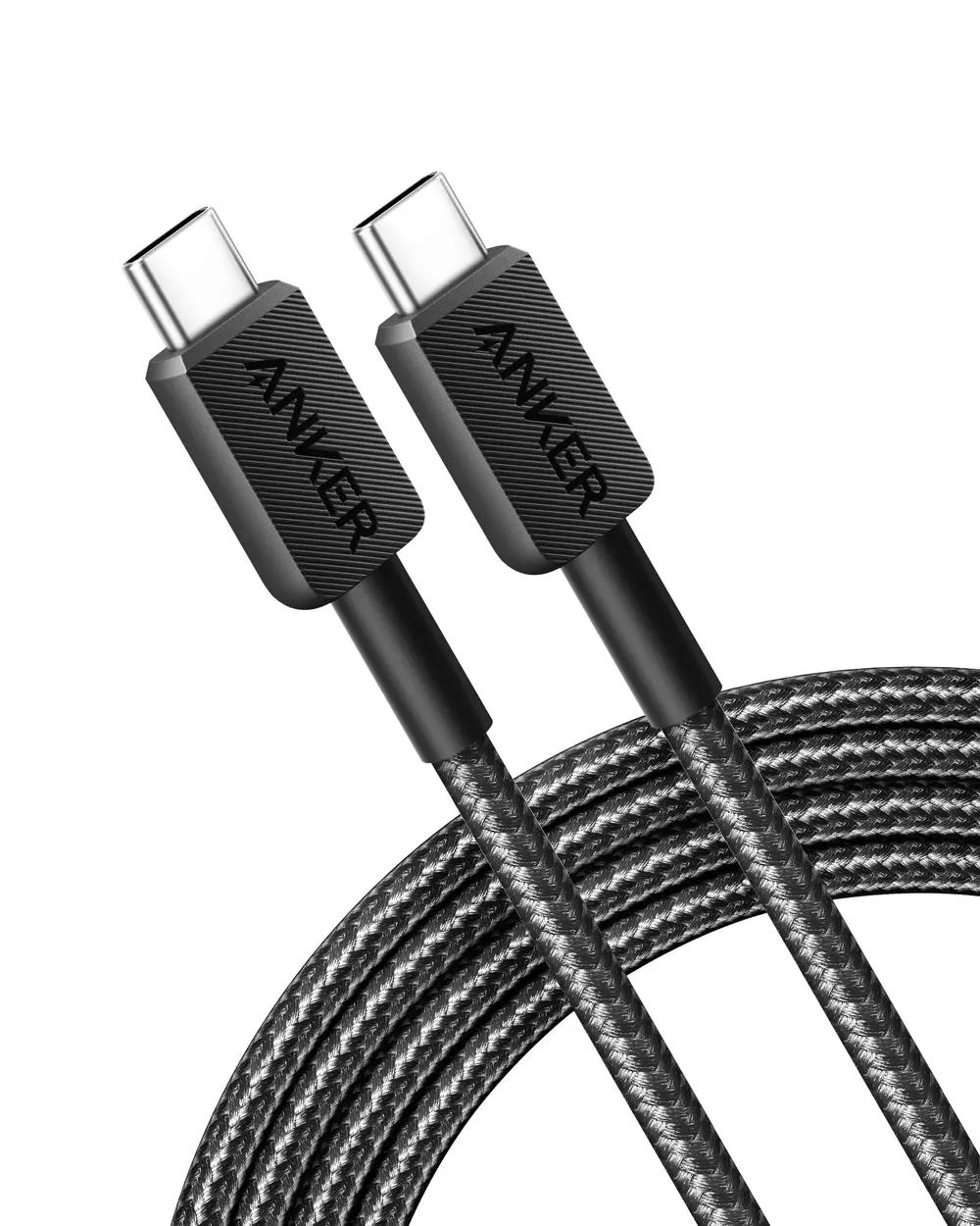 ANKER 322 USB-C to USB-C Cable 480MBps, 60W, 1.8m Black_1.webp