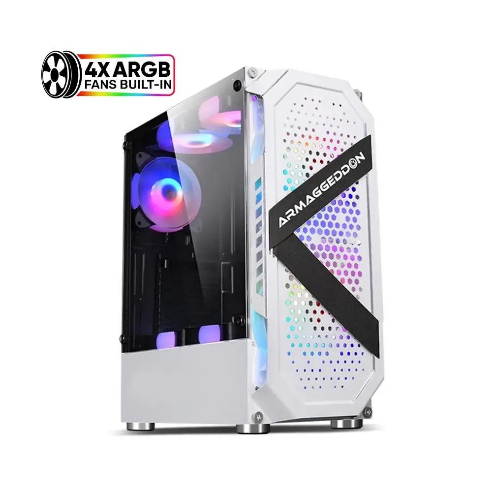 ARMAGGEDDONGAMINGPCCASEWITH4ARGBFANSTRITRONPRO200WHITE