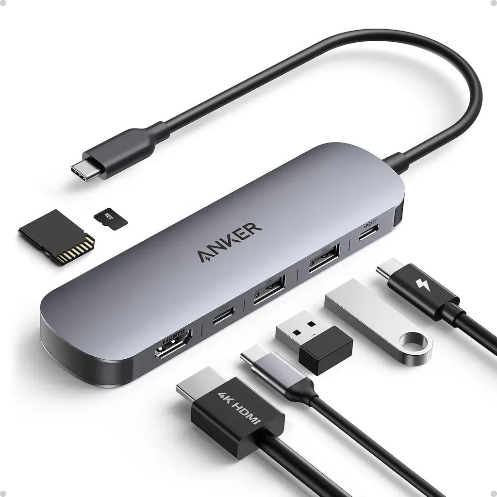 AnkerUSBHubNano7in1USB-C4K60HzHDMI85WMaxPDSDTFCardReader