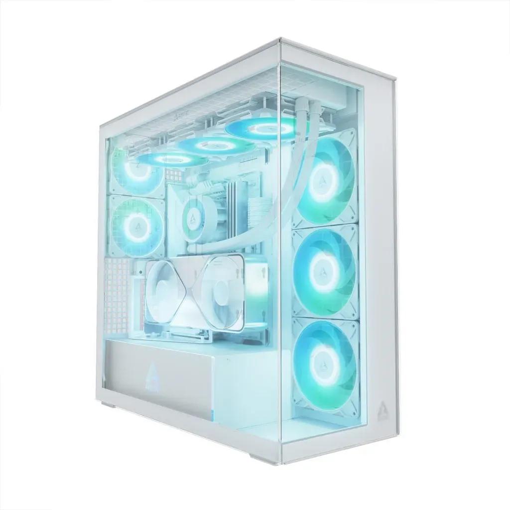 ArcticXtenderWhitetransparentwindowwithGPUverticalmount-MidTowerCasew.A-RGBFans