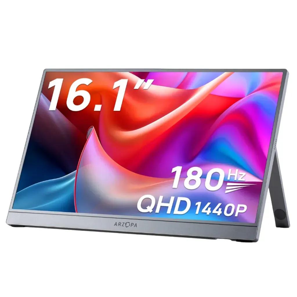 ArzopaZ3FC16.1180HzQHD2KPortableGamingMonitorHDR10withSleeveBag