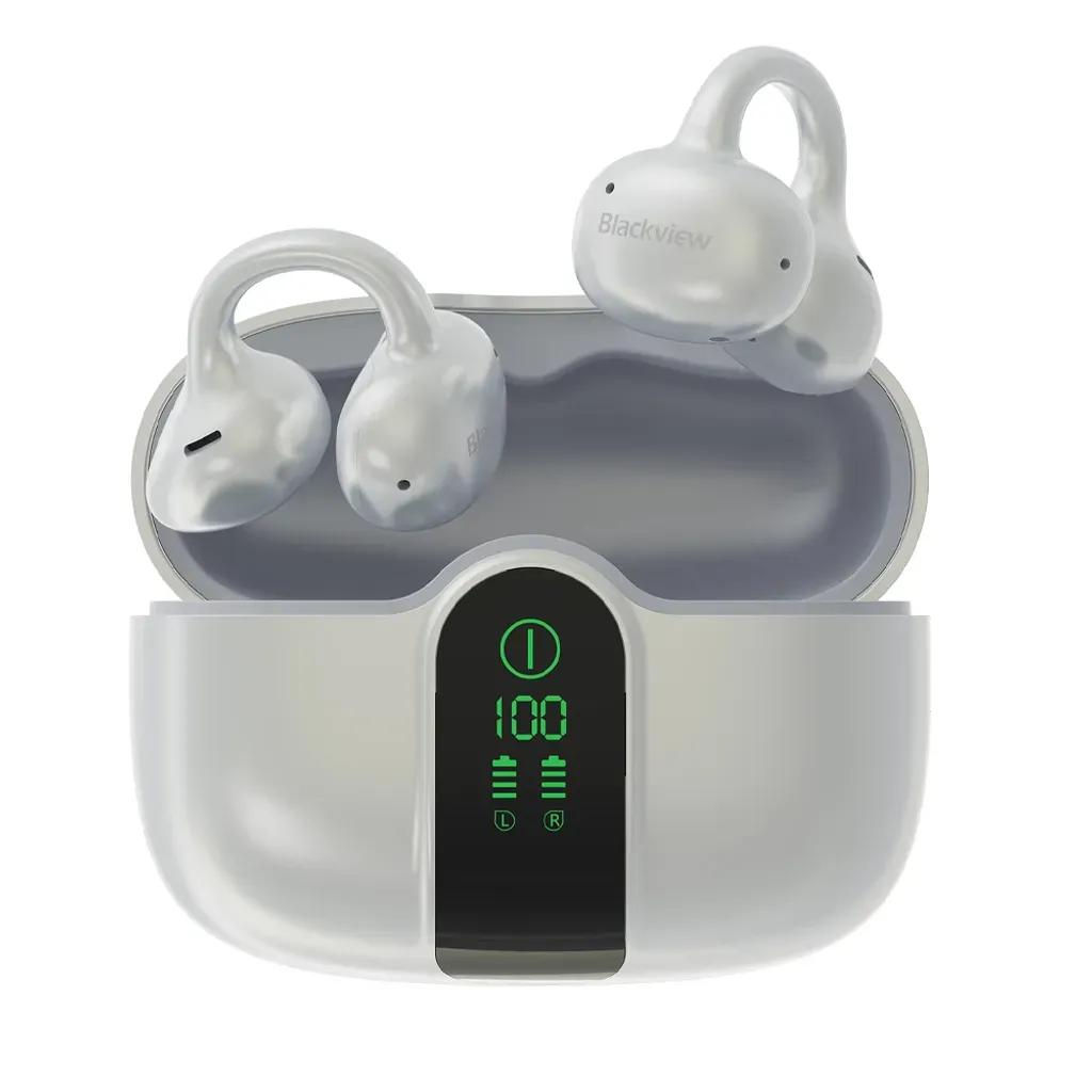 BLACKVIEWBT6.0IPX5AIRBUDS15WITHLCDCHARGINGDOCKFROSTYWHITE