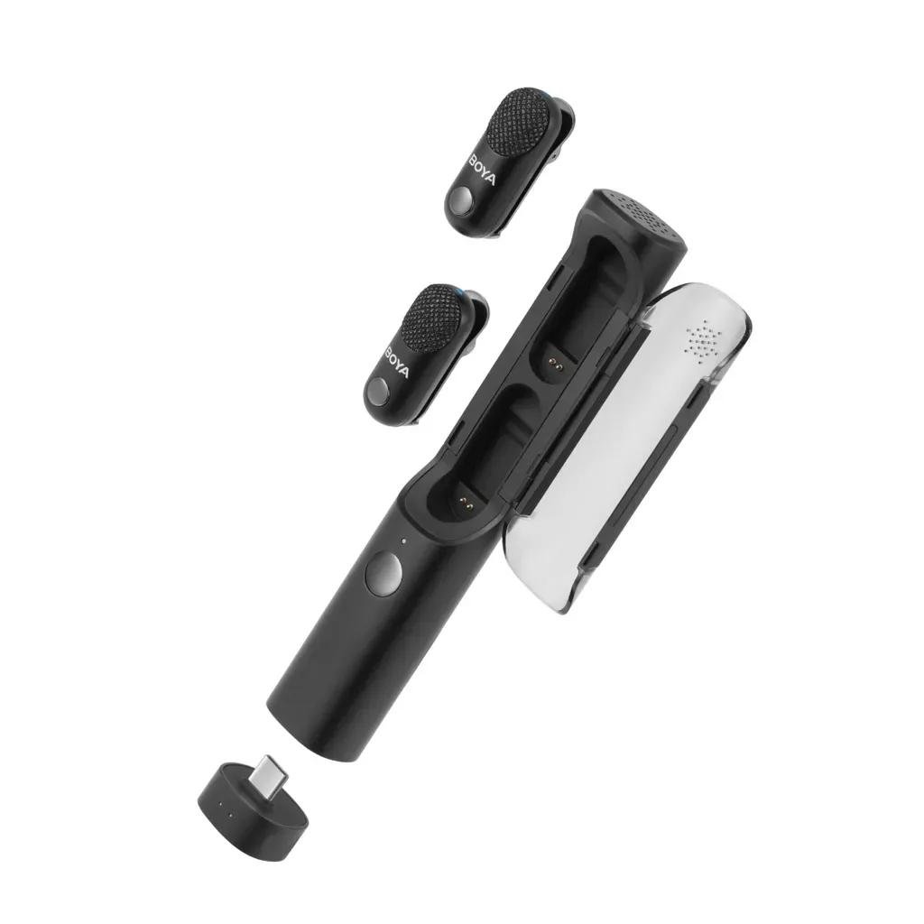 BOYAMagic-Type-C35mmUSB-CReceiverWirelessMicrophone2TX1RXcharingCase