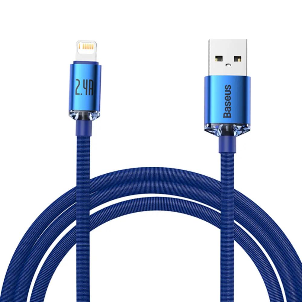 Baseus Crystal Shine Series Cable USB to Lightning 2.4A 2m Blue_1.webp