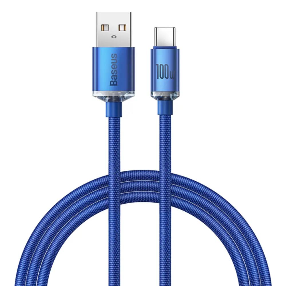 Baseus Crystal Shine Series Cable USB to Type-C 100W 1.2m Blue_1.webp