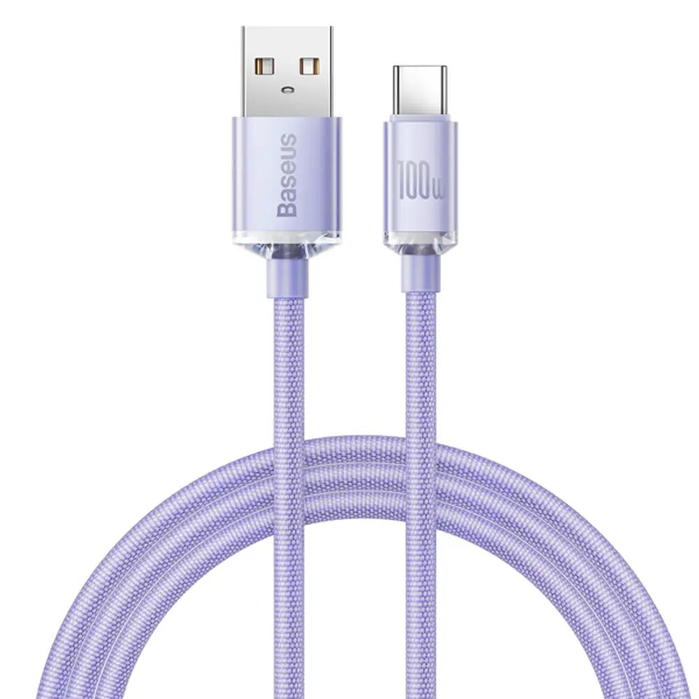 Baseus Crystal Shine Series Cable USB to Type-C 100W 1.2m Lilac_1.webp