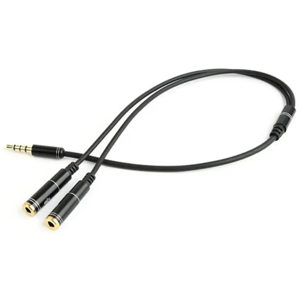 CABLEXPERT 35mm AUDIO MICROPHONE ADAPTER CABLE 02m METAL CONNECTORS