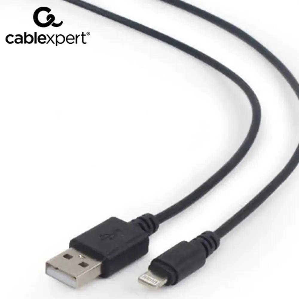 CABLEXPERT USB TO LIGHTNING SYNC AND CHARGING CABLE BLACK 3M
