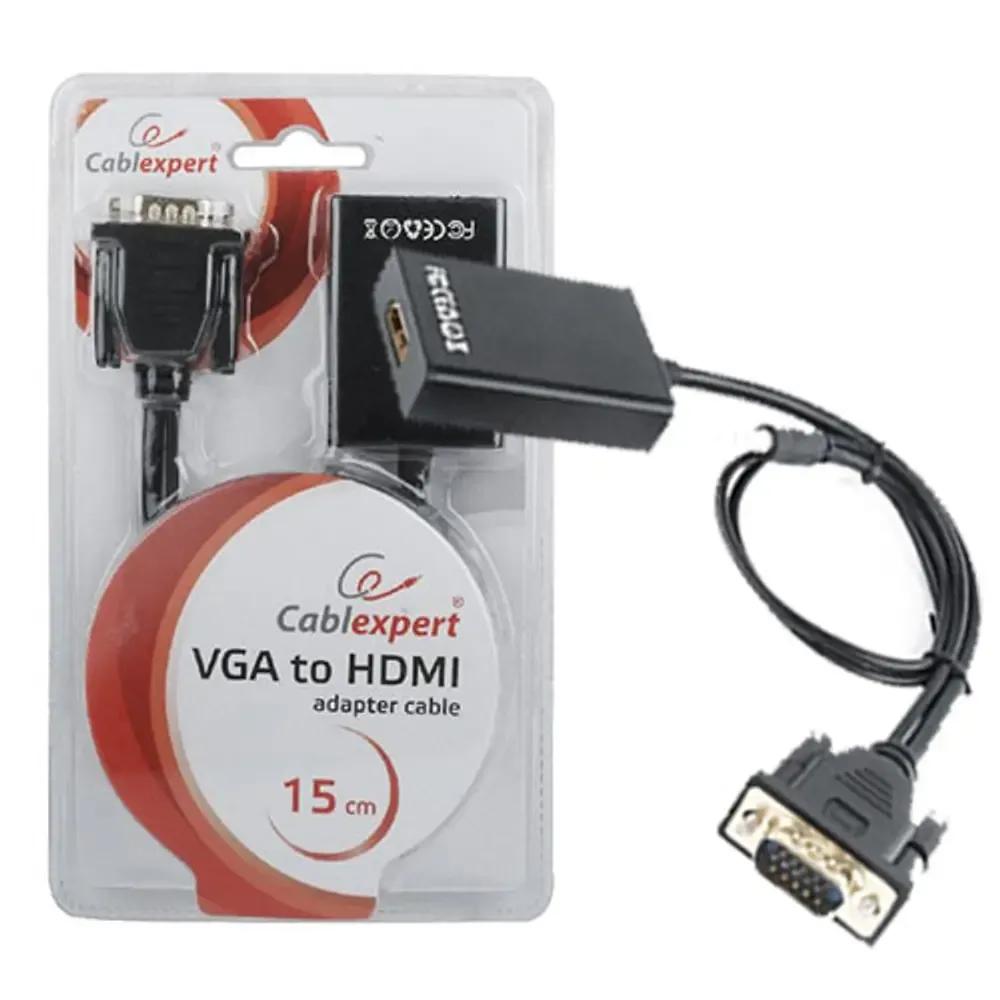 CABLEXPERT VGA TO HDMI ADAPTER CABLE 015M BLACK