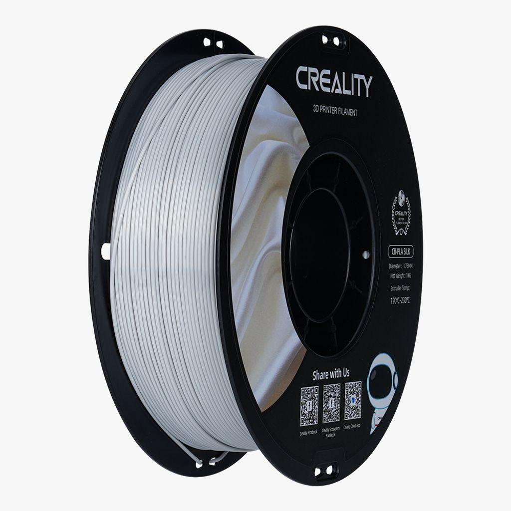 CREALITYCR-PLASilkSilver3DPrinterFilamentGlossy1kgSpool1.75mm3301120007