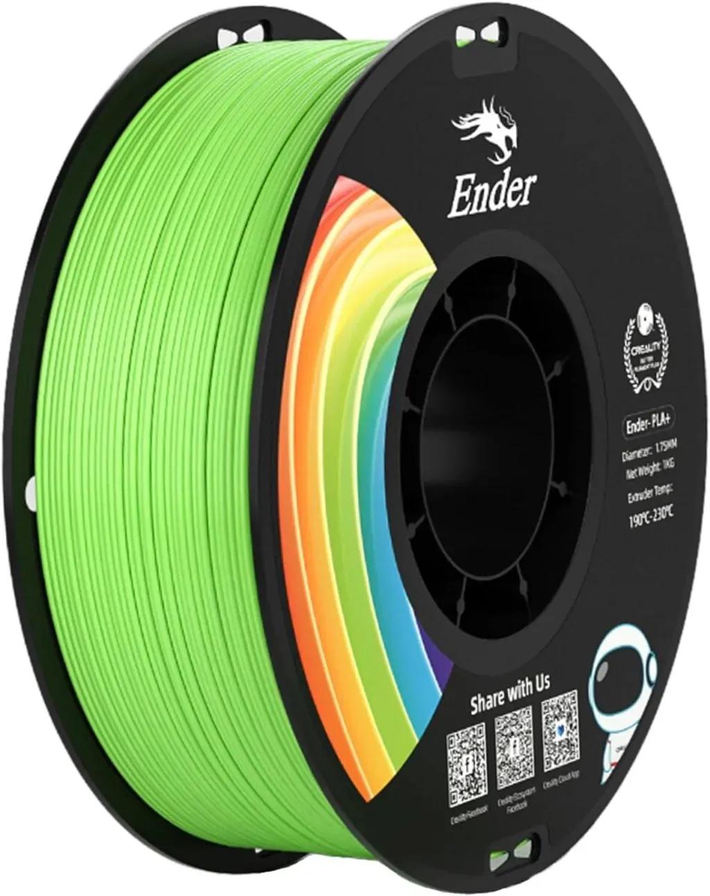 CREALITYEN-PLAGreenEnder3DPrinterFilamentStrength34MPABend77MPa1kgSpool1.75