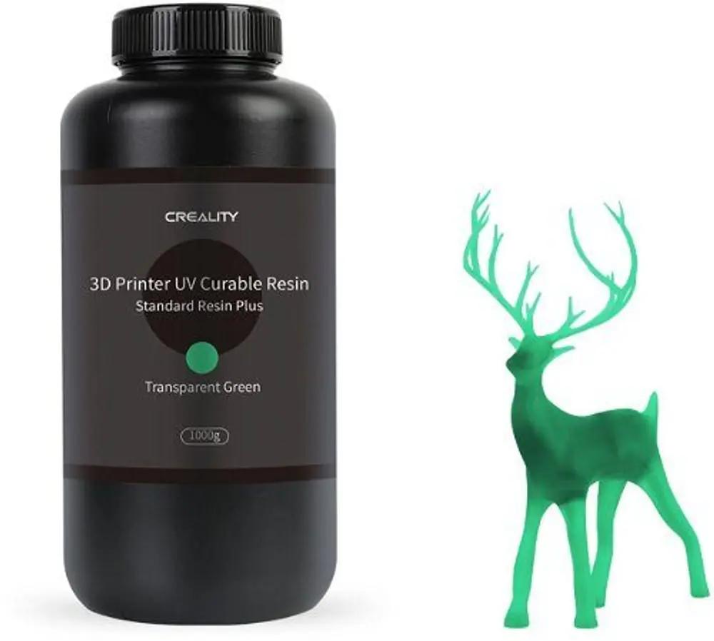 CREALITY Resin Plus Transparent Green 1kg Standard Rigid Resin Plus for 3D Printers