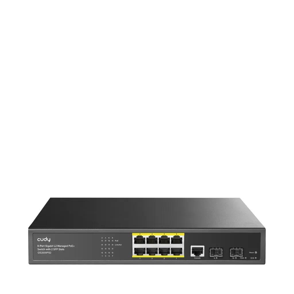 CUDYSwitchGS2008PS28-GbEPoEL2Managedwith2-SFP