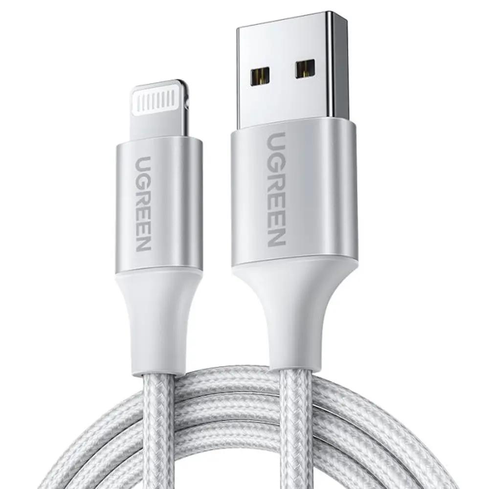 Charging Cable MFI UGREEN US199 i6 Silver 1m 60161 2.4A_1.webp