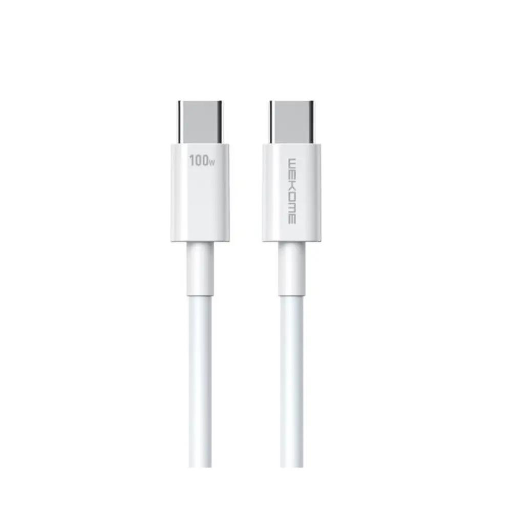 Charging Cable WK 100W TYPE-C_TYPE-C White 1m WDC-182 5A_1.webp