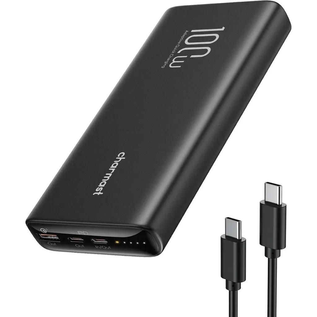 CharmastPowerbankLED20000mAh2xUSBBlack