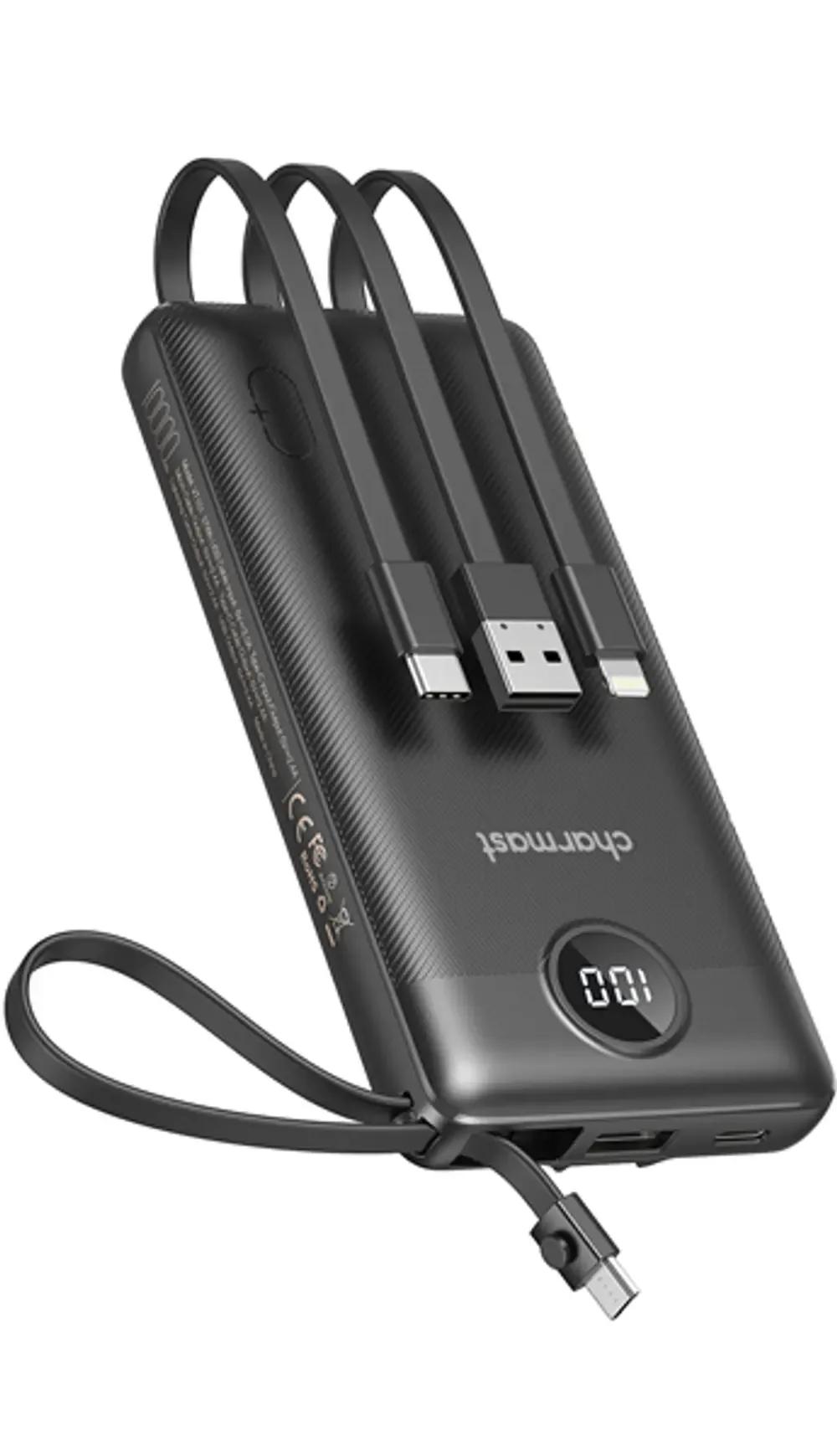 Charmast Powerbank Slim 10000mAh Black