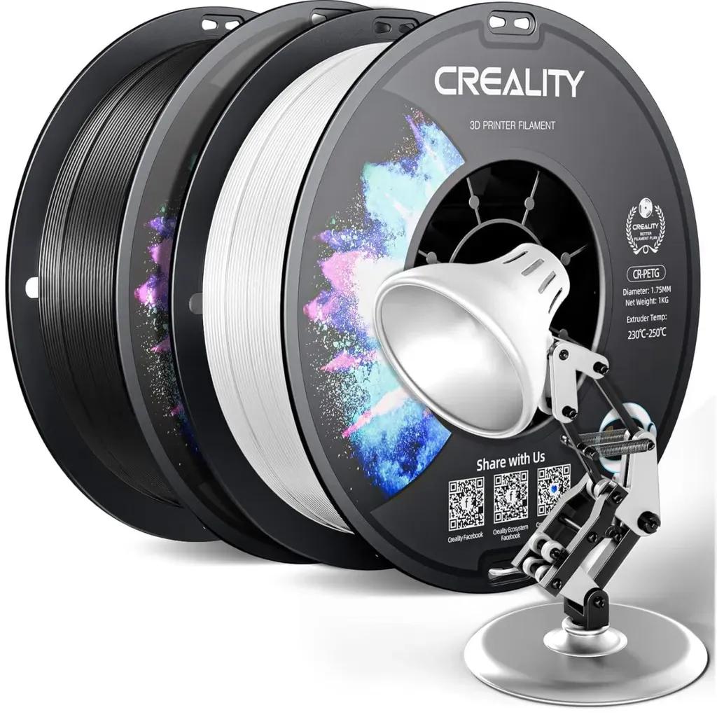 CrealityCR-PETGValuePack2kg-BlackWhite3DPrinterFilament