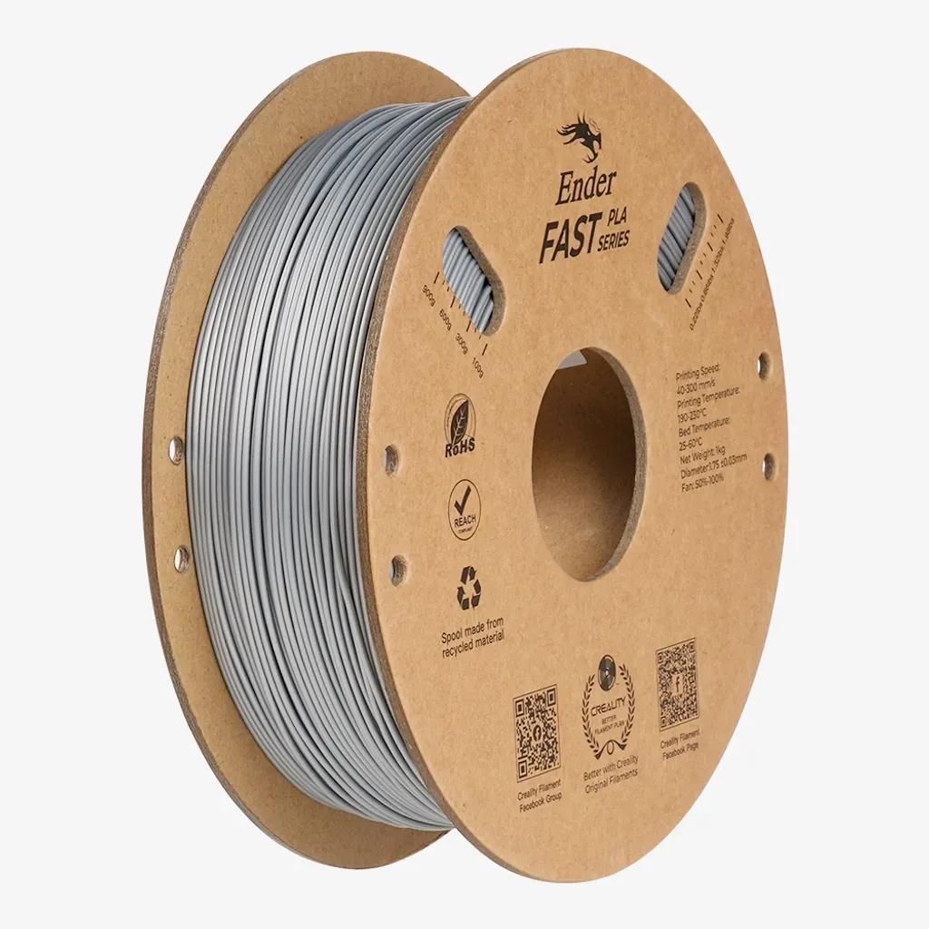 CrealityEnderFastPLASilver3DPrinterFilament1kgSpool1.85
