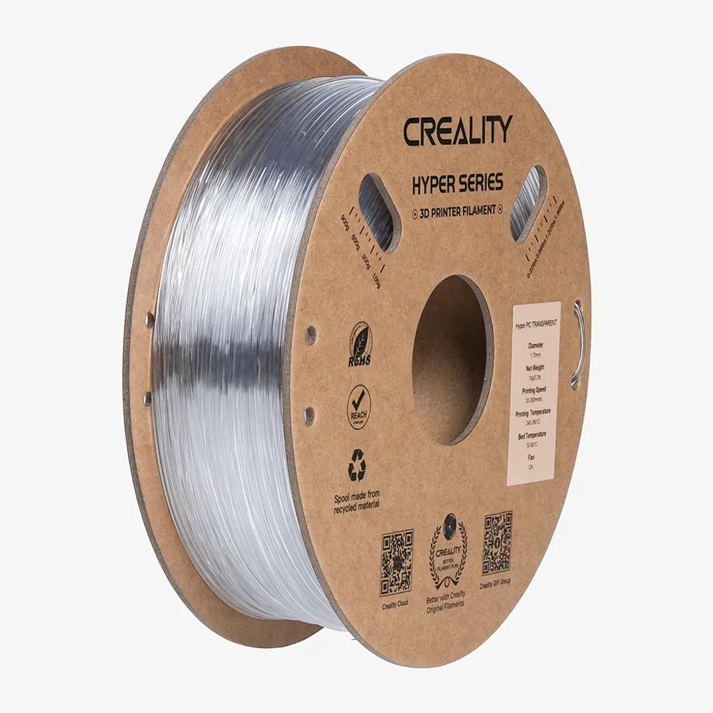 CrealityHyperPCTransparent3DPrinterFilamentCrystalClearFinish1.75mm1KG