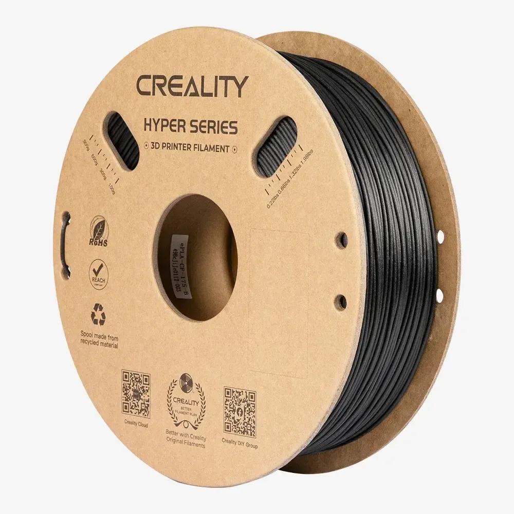 Creality Hyper PLA-CF Black Carbon Fiber 3D Printer Filament High Strength 1 kg Spool1.75