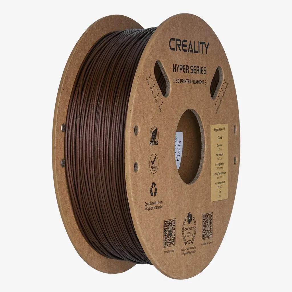 CrealityHyperPLA-CFOchreCarbonFiber3DPrinterFilamentHighStrength1kgSpool1.75