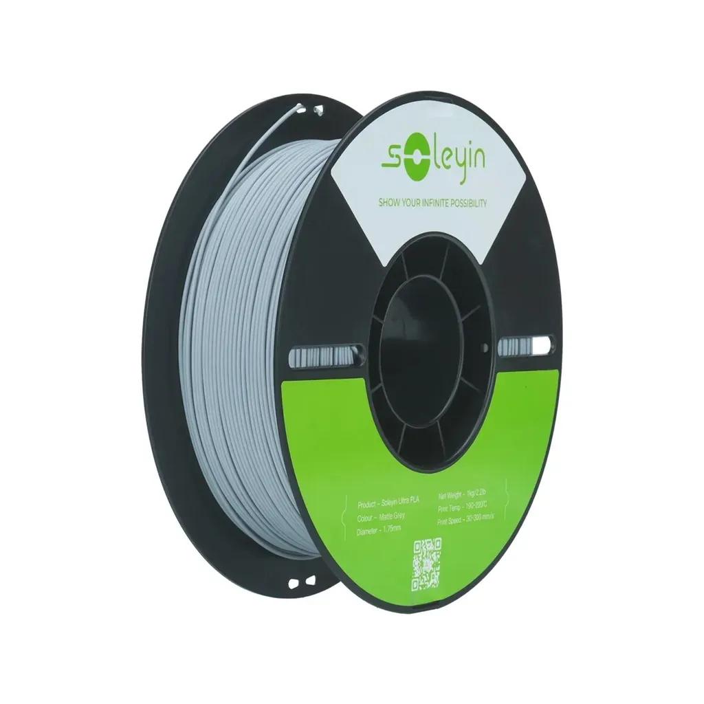 CrealitySoleyinUltraPLAMatteGrayMatteGrey3DPrinterFilament1kgSpool1.75mm