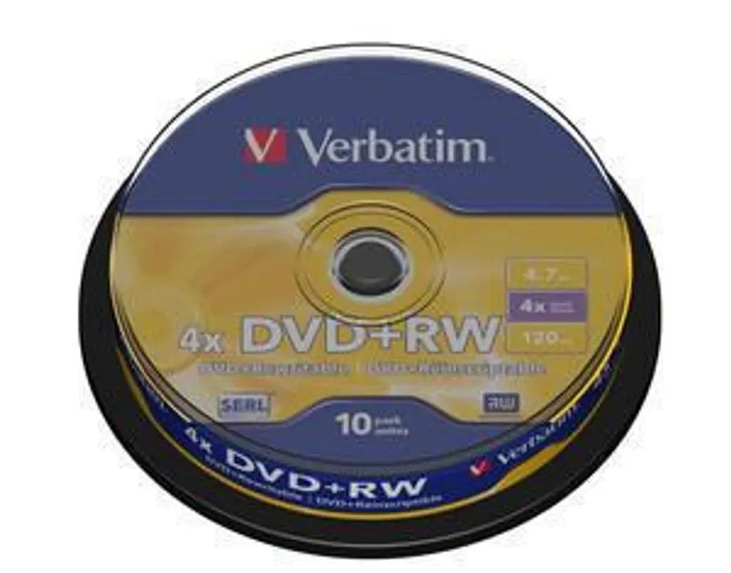 DVDRWVERBATIM43488SERL4.7GB4XMATTSILVERSURFACE
