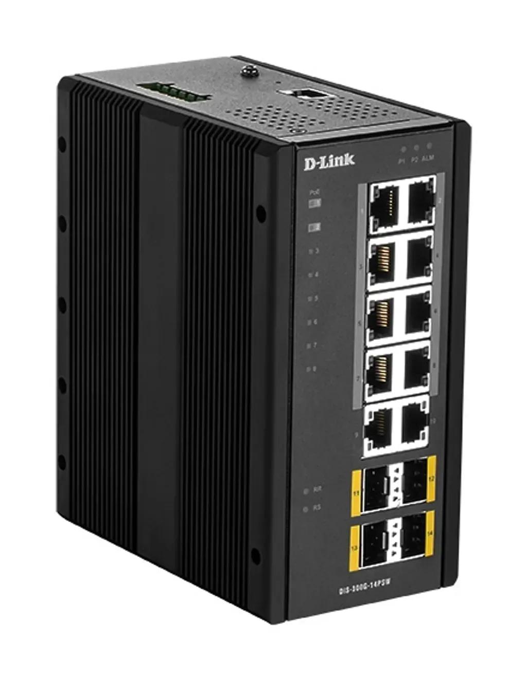 D-LINKINDUSTRIALSWITCHDIS-300G-14PSWManagedPoESFP