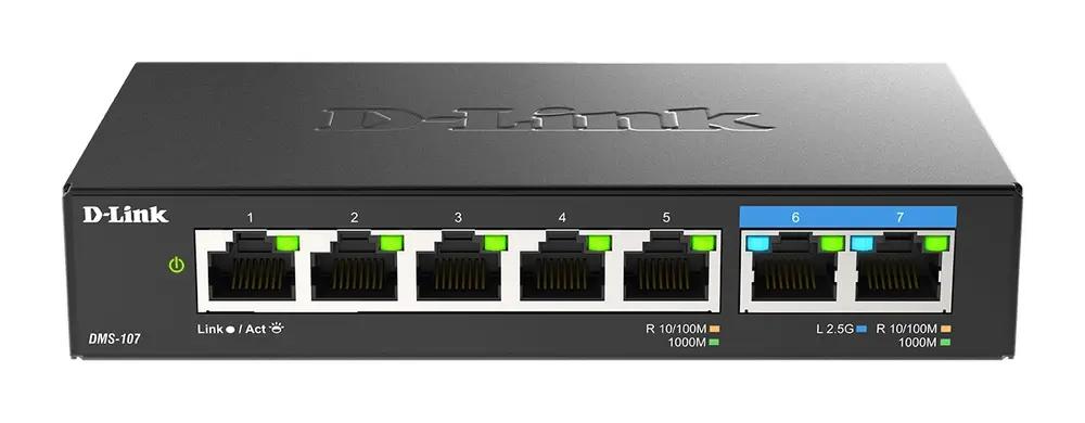D-LINK DMS-107 7-Port Multi-Gigabit Unmanaged Switch with 2x2.5G_1.webp