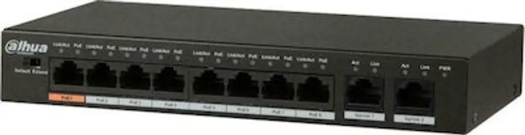 Dahua10-PortUnmanagedDesktopSwitchwith8-PortPoEDH-PFS3010-8ET-96-V2