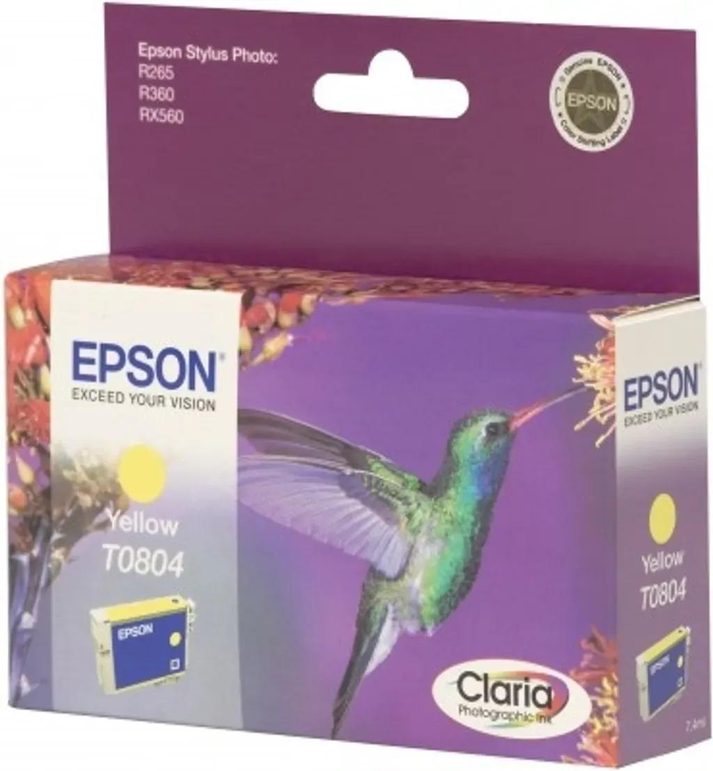 EpsonHummingbirdSinglepackYellowT0804ClariaPhotographicInk