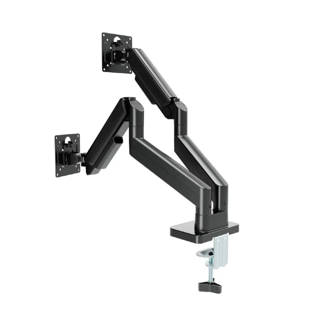GEMBIRDDESKMOUNTEDADJUSTABLEDOUBLEMONITORARM17-32BLACK