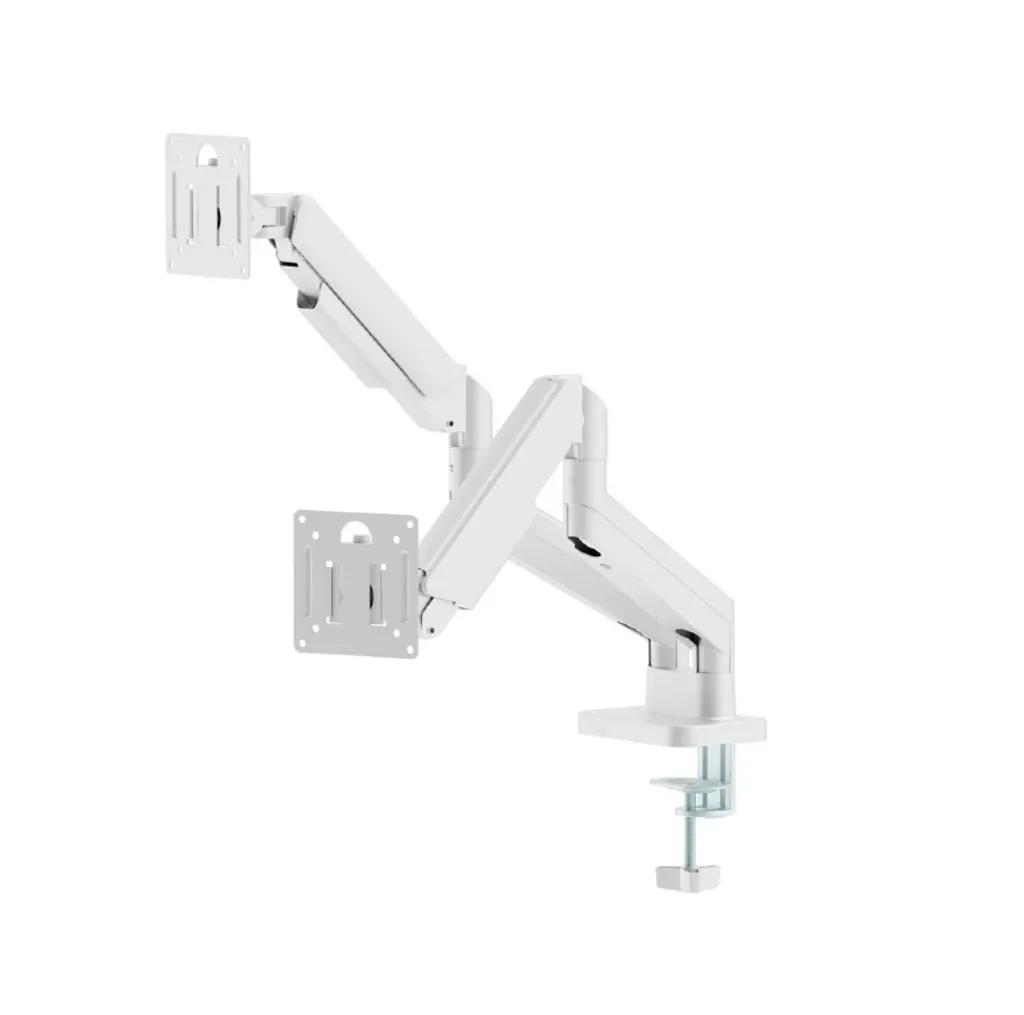 GEMBIRDDESKMOUNTEDADJUSTABLEDOUBLEMONITORARM17-32WHITE