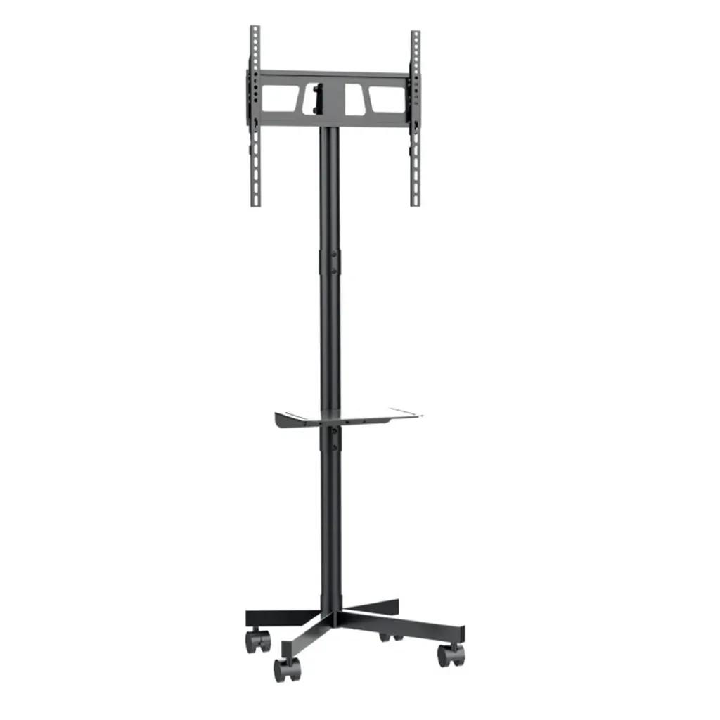GEMBIRDTVFLOORSTANDTILTWITHCASTERWHEELS32-55BLACK